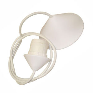COLGANTE CON PORTALÁMPARA PLÁSTICO Blanco